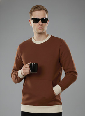 IRHA Full Sleeve Solid Men Sweatshirt