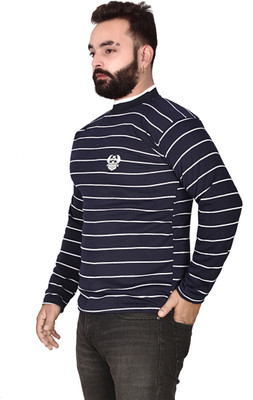 Marc Laurent Full Sleeve Striped Men Sweatshirt