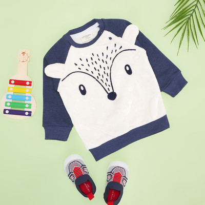 Pantaloons Baby Full Sleeve Graphic Print Baby Boys Sweatshirt