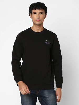 Spykar Full Sleeve Solid Men Sweatshirt