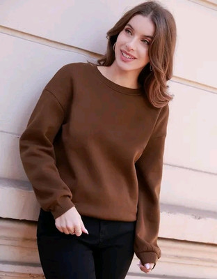 Western Darji Full Sleeve Solid Women Sweatshirt