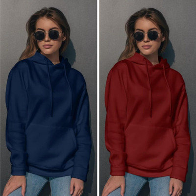 Pwexz Full Sleeve Solid Women Sweatshirt