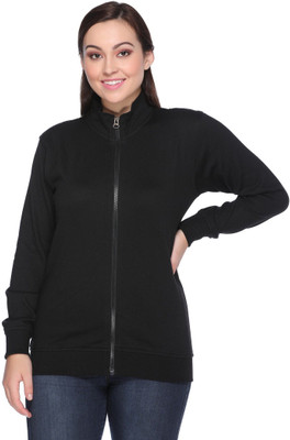 SHAUN Self Design Round Neck Lounge Wear Women Black Sweater
