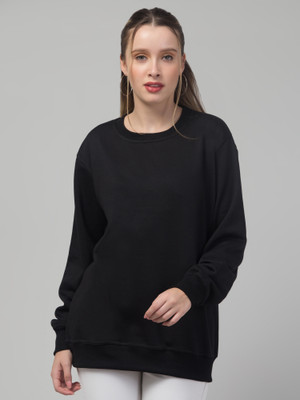 ADIXUS Full Sleeve Solid Women Sweatshirt