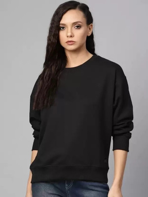 Bokaro Full Sleeve Solid Women Sweatshirt