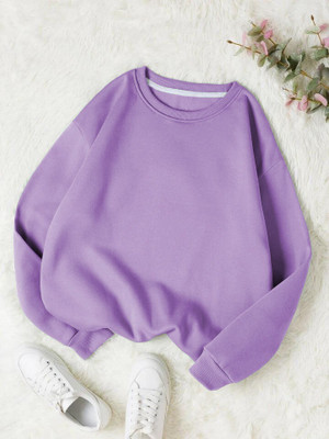 FAISALGARMENT Full Sleeve Solid Women Sweatshirt