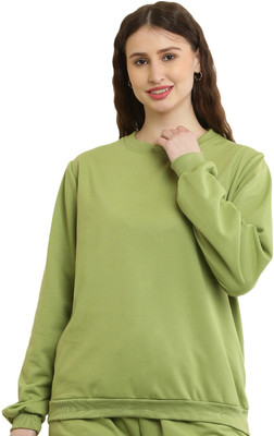UNIVERSAL ACCESSE Full Sleeve Solid Women Sweatshirt