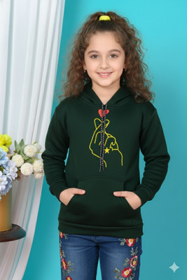 THE LALCOLLECTION KIDWEAR Full Sleeve Printed Girls Sweatshirt