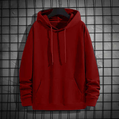 Povaxpo Full Sleeve Solid Men Sweatshirt