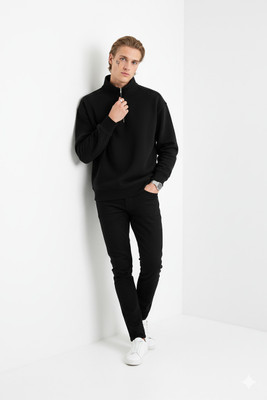 Dammler Trendz Full Sleeve Solid Men Sweatshirt