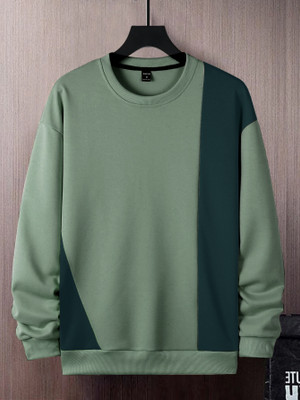 Hushbucks Full Sleeve Color Block Men Sweatshirt
