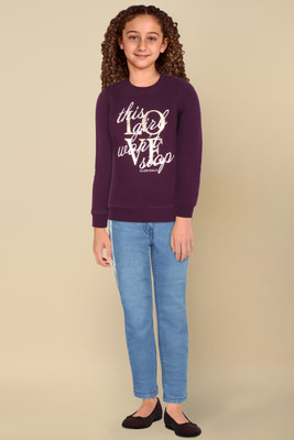 Allen Solly Full Sleeve Graphic Print Girls Sweatshirt