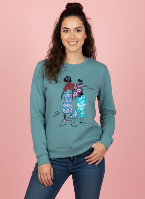 Wineberry Full Sleeve Printed Women Sweatshirt