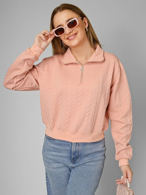 ANVI Be Yourself Full Sleeve Solid Women Sweatshirt