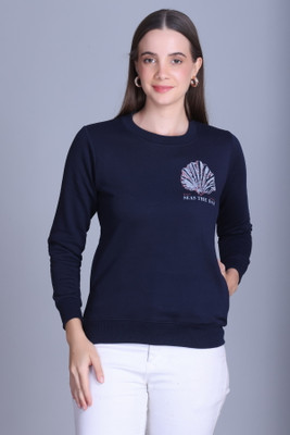 DG Divine GirL Full Sleeve Self Design Women Sweatshirt