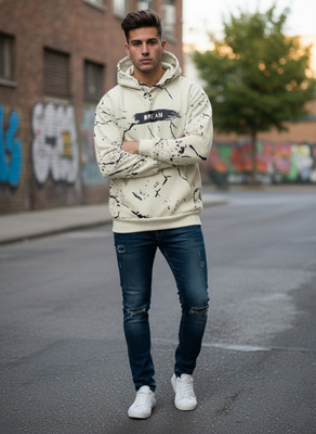 RIDHUDEE Full Sleeve Self Design Men Sweatshirt