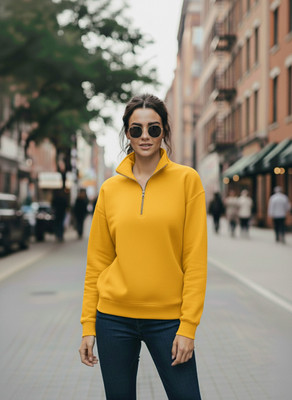 MACK JONNEY Full Sleeve Solid Women Sweatshirt