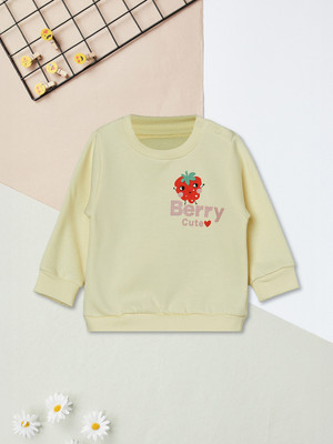MAX Full Sleeve Printed Baby Girls Sweatshirt
