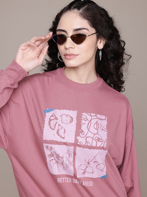 Roadster Full Sleeve Printed Women Sweatshirt