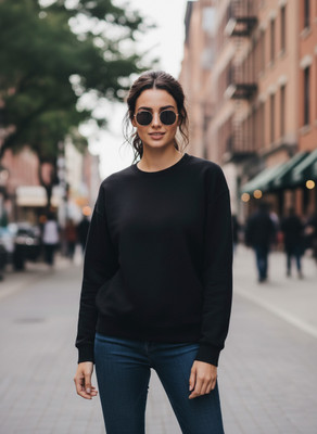 MACK JONNEY Full Sleeve Solid Women Sweatshirt