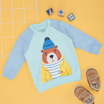Pantaloons Baby Full Sleeve Color Block Baby Boys Sweatshirt
