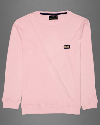 french crown Full Sleeve Solid, Self Design Men Sweatshirt