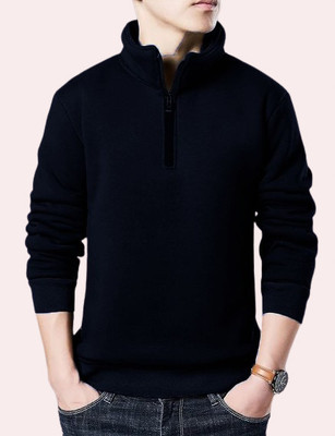 Lecowar Full Sleeve Solid Men Sweatshirt