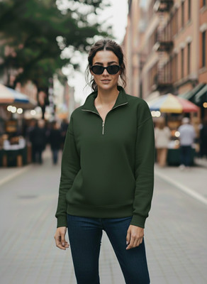 MACK JONNEY Full Sleeve Solid Women Sweatshirt