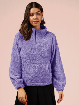 THE DRY STATE Full Sleeve Self Design, Color Block Women Sweatshirt