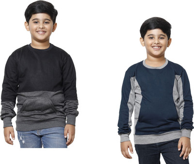 MT FASHION Full Sleeve Solid Boys Sweatshirt