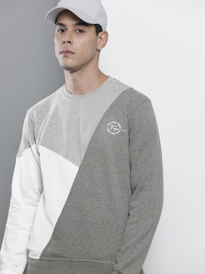 The Indian Garage Co. Full Sleeve Color Block Men Sweatshirt