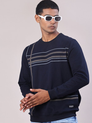 V-MART Full Sleeve Striped Men Sweatshirt