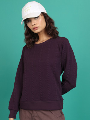 Tokyo Talkies Full Sleeve Solid Women Sweatshirt