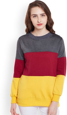 BELLE FILLE Full Sleeve Solid Women Sweatshirt