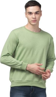 ADIXUS Full Sleeve Solid Men Sweatshirt