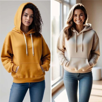 Pwexz Full Sleeve Solid Women Sweatshirt
