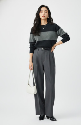 Abhay enterprises Full Sleeve Striped, Color Block Women Sweatshirt