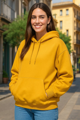Zylute Fashion Full Sleeve Solid Women Sweatshirt