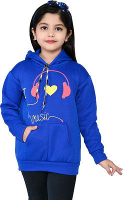 N C FASHION Full Sleeve Printed Girls Reversible Sweatshirt