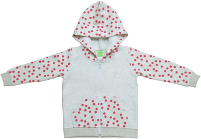 Clothe Funn Full Sleeve Polka Print Girls Sweatshirt