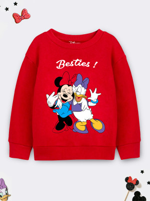 DISNEY Full Sleeve Graphic Print Girls Sweatshirt