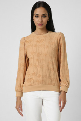 VAN HEUSEN Full Sleeve Self Design Women Sweatshirt