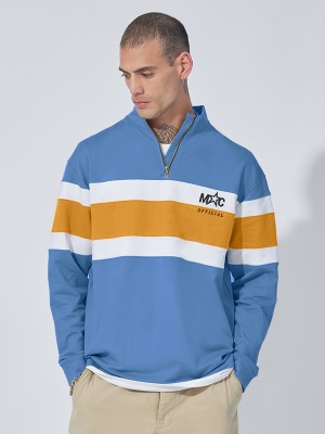 MANIAC Full Sleeve Color Block Men Sweatshirt