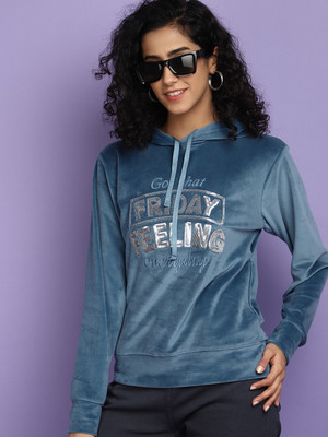 V-MART Full Sleeve Solid Women Sweatshirt