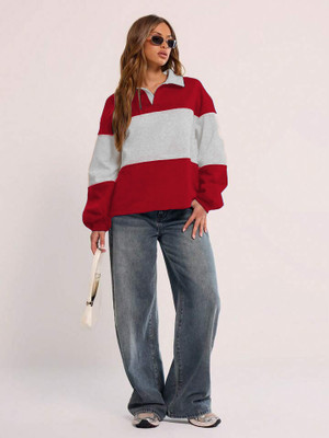 Roadster Full Sleeve Solid Women Sweatshirt