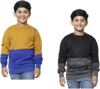 Indistar Full Sleeve Solid Boys Sweatshirt
