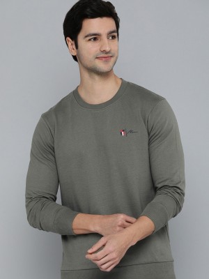 Nyker Full Sleeve Solid Men Sweatshirt