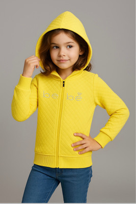 HILLS & DALES Full Sleeve Self Design Girls Sweatshirt