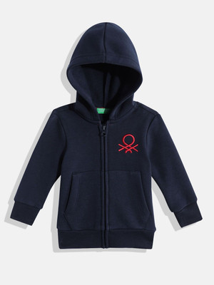 United Colors of Benetton Full Sleeve Solid, Printed Baby Boys Sweatshirt