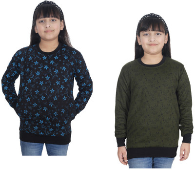 IndiWeaves Full Sleeve Printed Girls Sweatshirt
